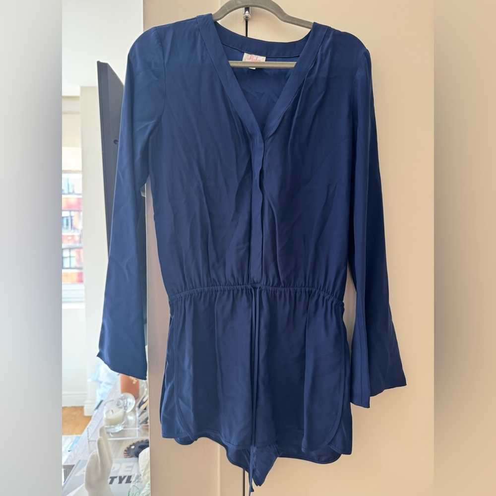 Parker Navy Blue Romper